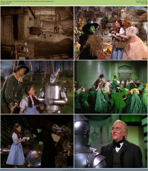 The Wizard of Oz 1939 RiffTrax triple audio 720p 10bit BluRay x265 HEVC budgetbits